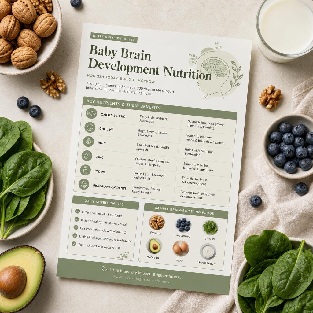 Baby Brain Development Nutrition Cheat Sheet