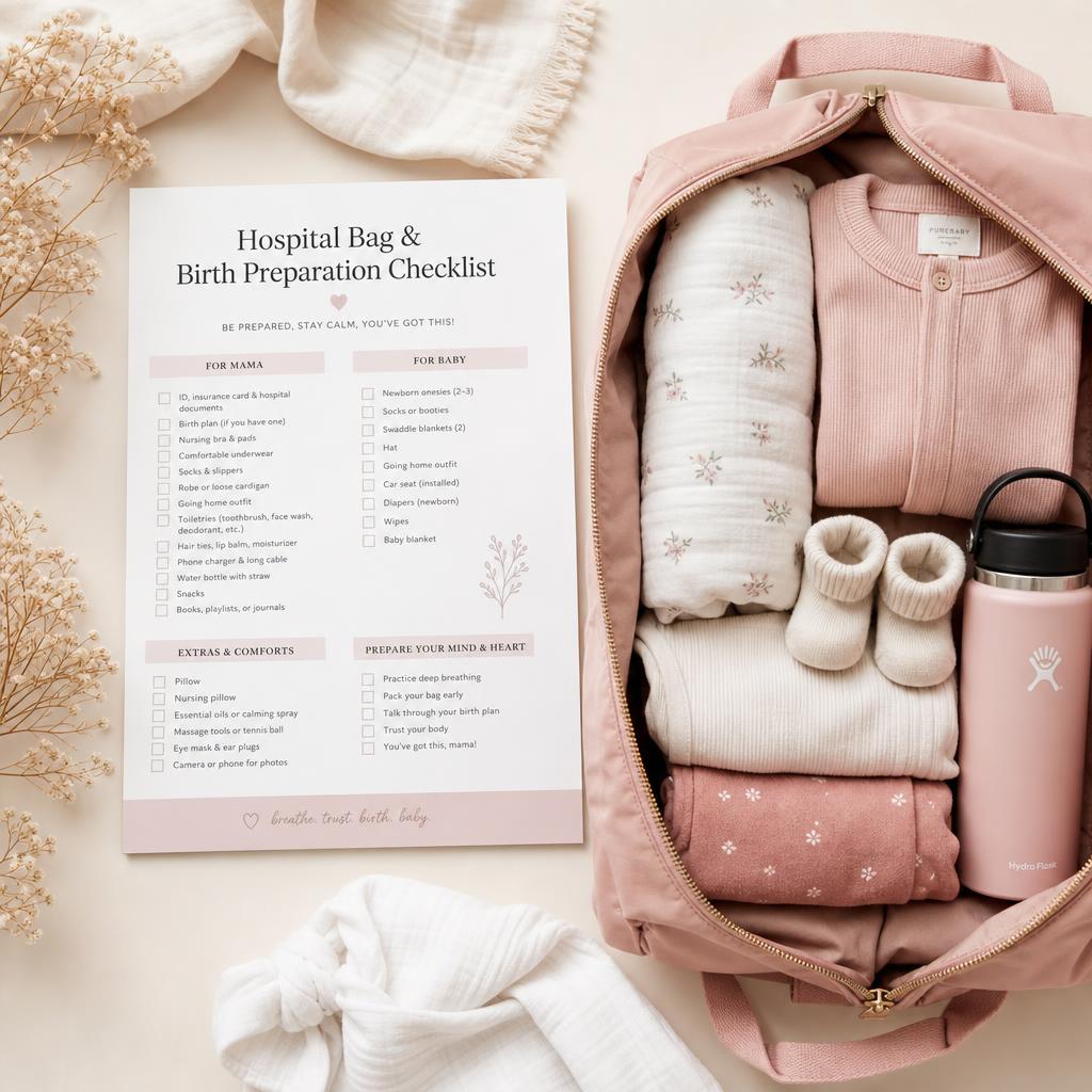 Hospital Bag & Birth Preparation Checklist